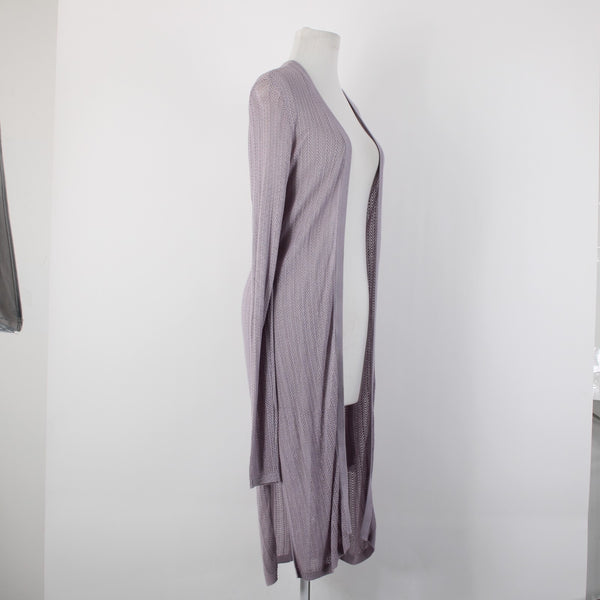 White House Black Mrkt NEW $79 Sz M Cool Wisteria Purple Rayon Wrap Midi Sweater