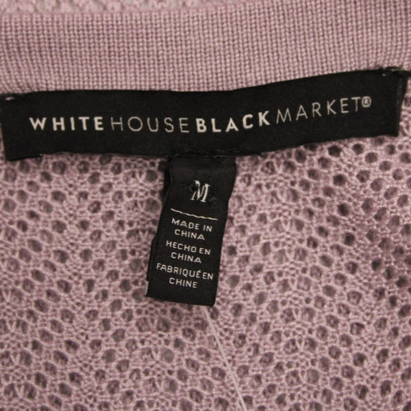 White House Black Mrkt NEW $79 Sz M Cool Wisteria Purple Rayon Wrap Midi Sweater