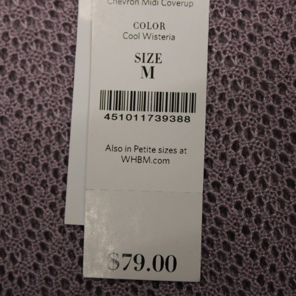 White House Black Mrkt NEW $79 Sz M Cool Wisteria Purple Rayon Wrap Midi Sweater
