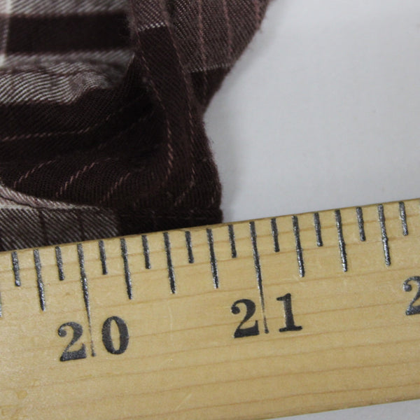 Garnet Hill Sz 10 Burgundy Red White Plaid Fine Organic Cotton Flannel Tunic Top