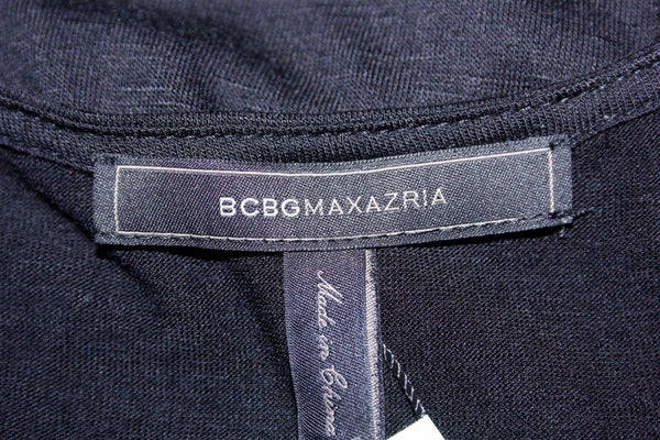 BCBG Sz XS NEW $98 Black One Shoulder Short One Slvless KALINA Jersey Top