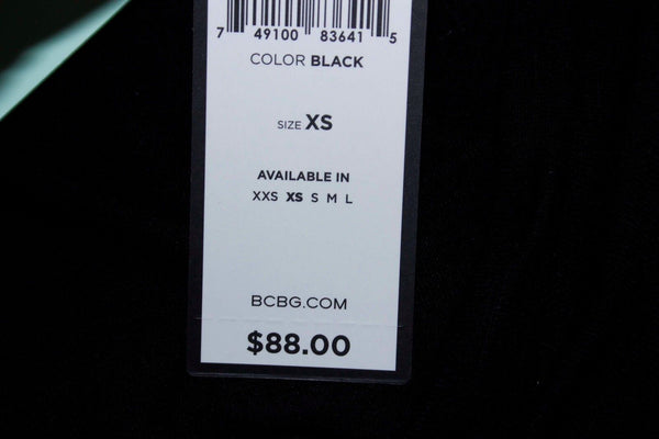 BCBG Sz XS NEW $98 Black One Shoulder Short One Slvless KALINA Jersey Top