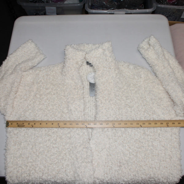 Joseph A NEW $98 Sz 3X Ivory Draped Collar Unlined 100% Polyester Wrap Sweater