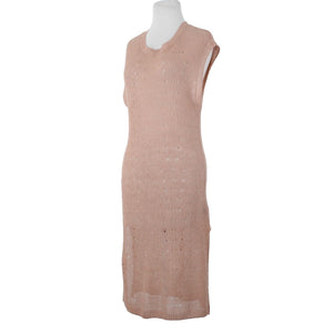 Alfani Jungle Breeze NEW $69 Sz PM Peach Orange Linen Blend Sheer Cover Up Dress