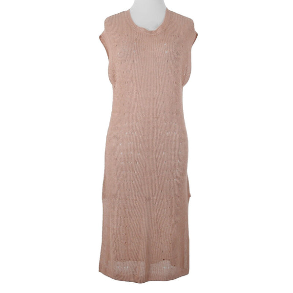 Alfani Jungle Breeze NEW $69 Sz PM Peach Orange Linen Blend Sheer Cover Up Dress