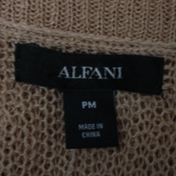 Alfani Jungle Breeze NEW $69 Sz PM Peach Orange Linen Blend Sheer Cover Up Dress
