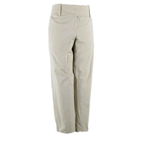 Ann Taylor Signature Sz 10 x 24.5 Tan Cotton Spandex Crop Pant