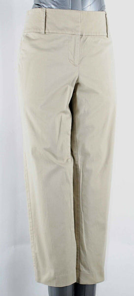 Ann Taylor Signature Sz 10 x 24.5 Tan Cotton Spandex Crop Pant