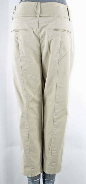 Ann Taylor Signature Sz 10 x 24.5 Tan Cotton Spandex Crop Pant