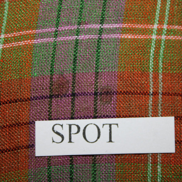 Brioni Sport Sz M Orange Green Purple Multicolor Collared 100% Linen AS IS Shirt