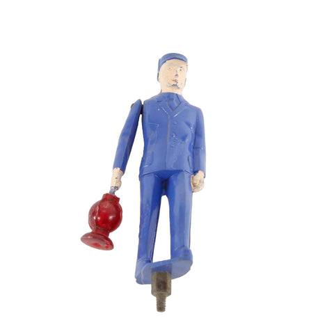 Unknown UNTESTED 3 in Blue Red Plastic Railroad Man Swinging Lantern