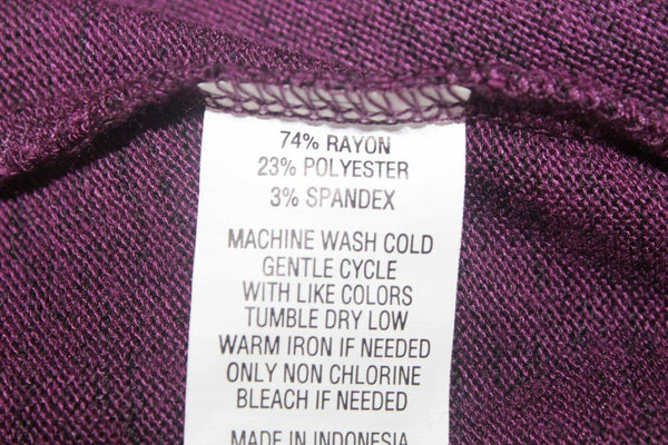 Popular Basics NEW Sz L Purple Black V Neck Rayon Blend Bodycon Sexy Dress