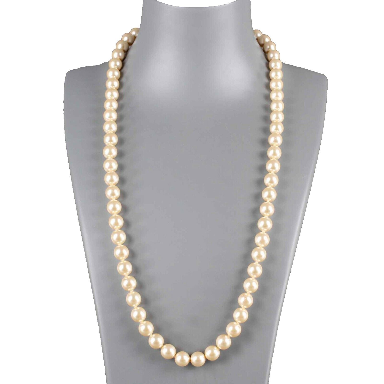 Joan Rivers 26" Cream Faux Pearls Lobster Closure Necklace