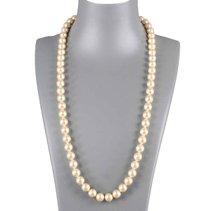 Joan Rivers 26" Cream Faux Pearls Lobster Closure Necklace