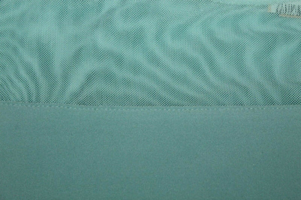No Comment NEW Sz M Mint White Mesh Detail Poly Spandex Nylon Dress