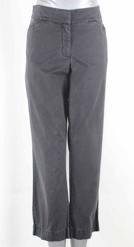 Eileen Fisher Sz 8 x 25 Faded Dark Gray Cotton Lyocell Spandex Pant