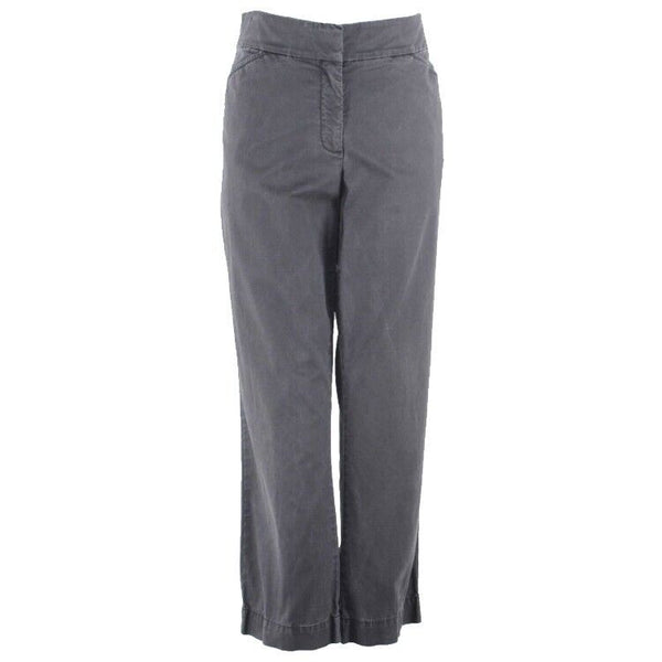 Eileen Fisher Sz 8 x 25 Faded Dark Gray Cotton Lyocell Spandex Pant