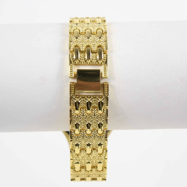 Geneva Quartz 8.5in Goldtone Stainless Steel Wristwatch