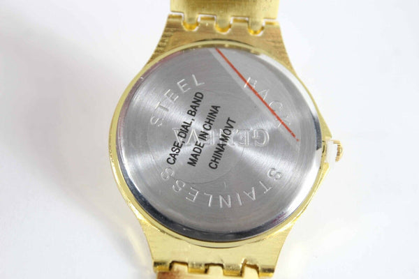 Geneva Quartz 8.5in Goldtone Stainless Steel Wristwatch