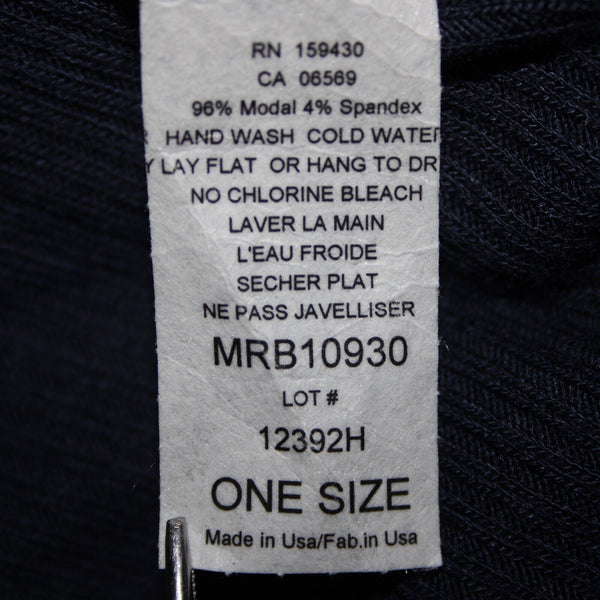 Elan NEW $79 Sz OS Navy Blue Asymmetrical Thumb Hole Model Spandex Top