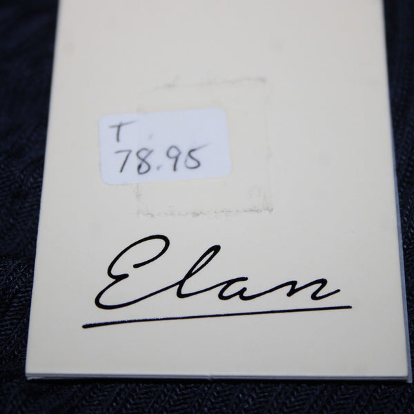 Elan NEW $79 Sz OS Navy Blue Asymmetrical Thumb Hole Model Spandex Top