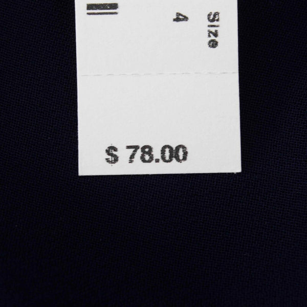 J. Crew NEW $78 Sz 4 Navy Blue Keyhole Back 100% Viscose Top