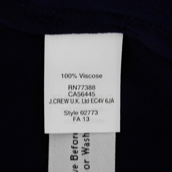 J. Crew NEW $78 Sz 4 Navy Blue Keyhole Back 100% Viscose Top