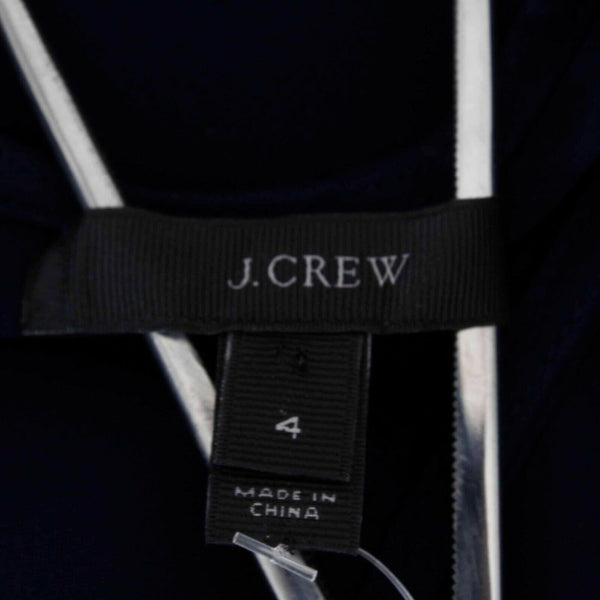 J. Crew NEW $78 Sz 4 Navy Blue Keyhole Back 100% Viscose Top