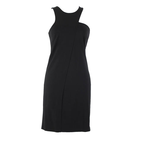 Halston NEW $295 Heritage Sz M Black Lined Viscose Nylon Polyester Dress