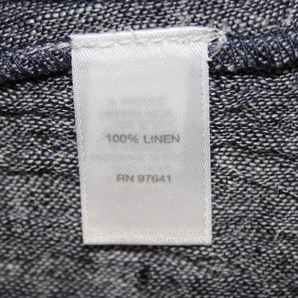 Pure Jill Wrap NEW $89 Sz S Petite Navy Blue White 100% Linen Wrap