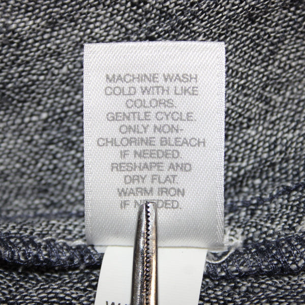 Pure Jill Wrap NEW $89 Sz S Petite Navy Blue White 100% Linen Wrap