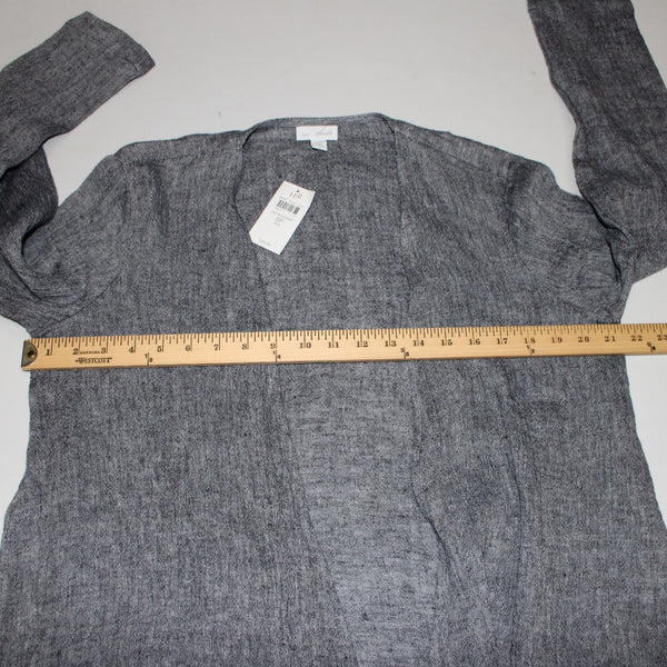 Pure Jill Wrap NEW $89 Sz S Petite Navy Blue White 100% Linen Wrap
