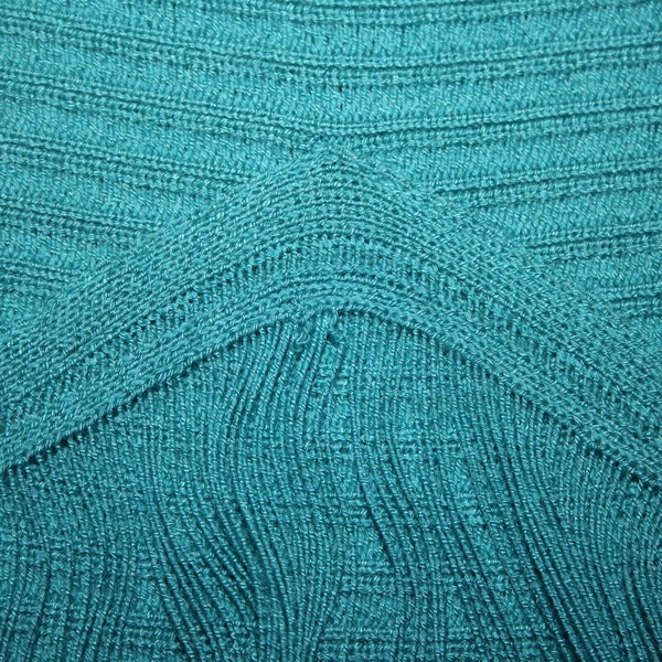 Prima Collections Sz S Aqua Blue Tiered Front Gypsy Knit Elastic Waist Skirt