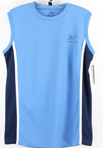 Extreme Athletic Gear NEW $16 Sz 18/20 Boys Blue White 100% Poly Knit Shirt
