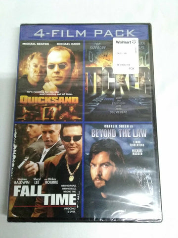 4 Film Pack NEW Quicksand Ticker Fall Time Beyond The Law DVD