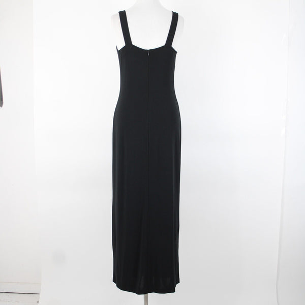 Joseph Ribkoff Sz 4? Black White Buttons Slit Zip Closure No Fabric Label Dress