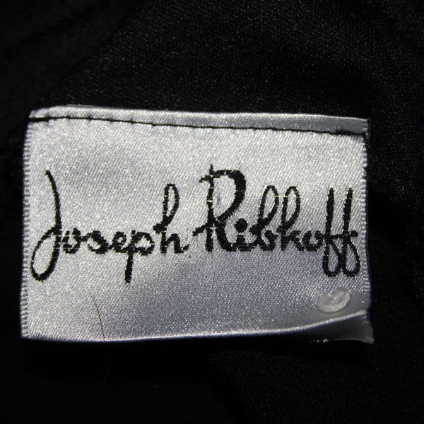 Joseph Ribkoff Sz 4? Black White Buttons Slit Zip Closure No Fabric Label Dress