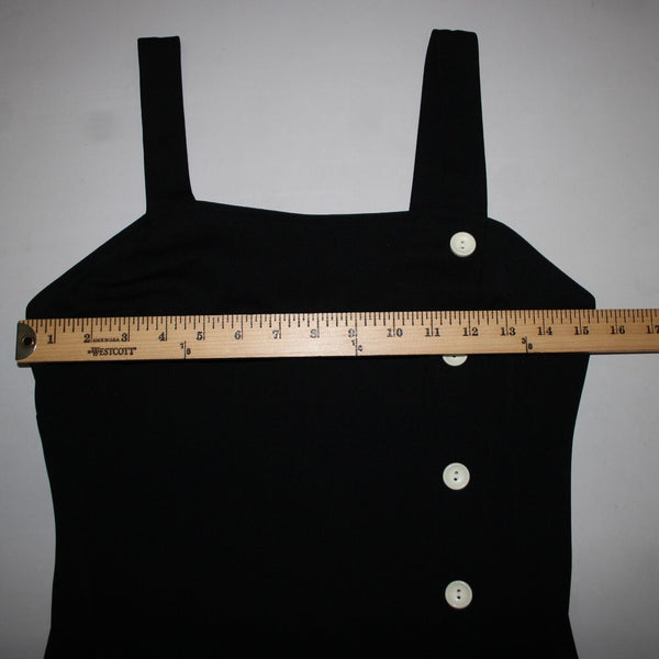 Joseph Ribkoff Sz 4? Black White Buttons Slit Zip Closure No Fabric Label Dress