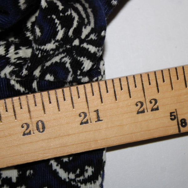 Charter Club Sz L Navy Cream Black Fine Wale Cotton Blend Corduroy Button Jacket