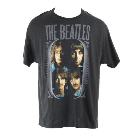Apple Beatles 2012 XL Black Multi George Ringo John Paul Cotton Tee Shirt