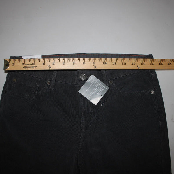 Eddie Bauer NEW $70 Boyfriend Slim Sz 2 x 32 Gray Corduroy Tapered Cotton Pant