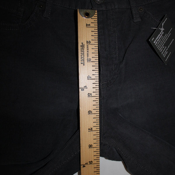 Eddie Bauer NEW $70 Boyfriend Slim Sz 2 x 32 Gray Corduroy Tapered Cotton Pant