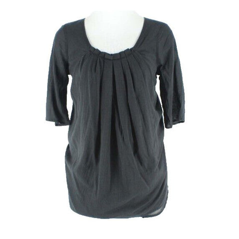 Old Navy Maternity Size S Black Poly Chiffon Overlay Viscose Cotton Top