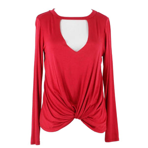 Socialite NEW Sz S Red Choker Neck Knot Rayon Spandex Top