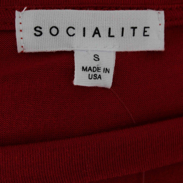 Socialite NEW Sz S Red Choker Neck Knot Rayon Spandex Top
