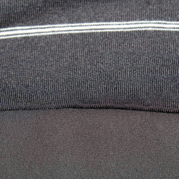 ANA NEW $26 Sz XL Black White Stripe Chiffon Peplum Rayon Poly Knit Top