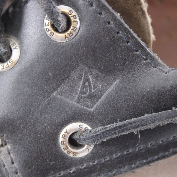 Sperry Shoes Top Sider Sz 8.5 M Brown Black Non Marking Leather Shoes