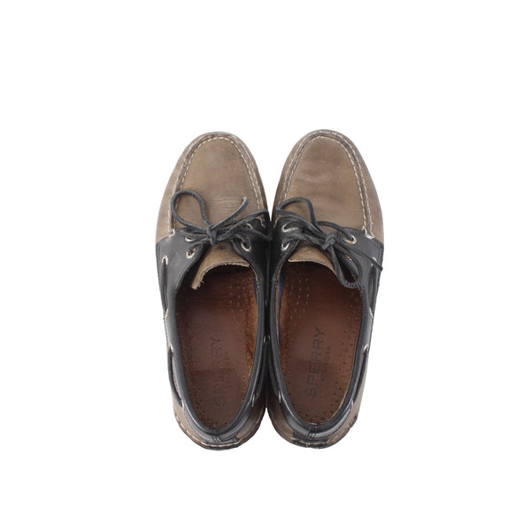 Sperry Shoes Top Sider Sz 8.5 M Brown Black Non Marking Leather Shoes