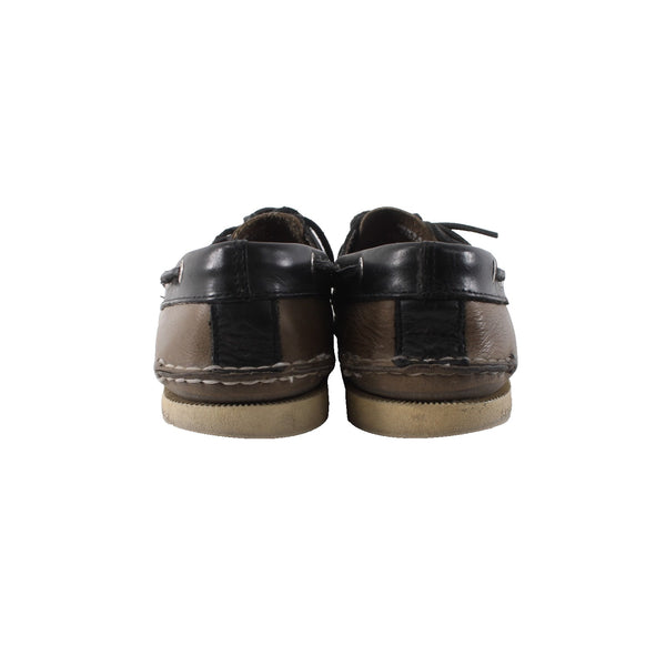 Sperry Shoes Top Sider Sz 8.5 M Brown Black Non Marking Leather Shoes