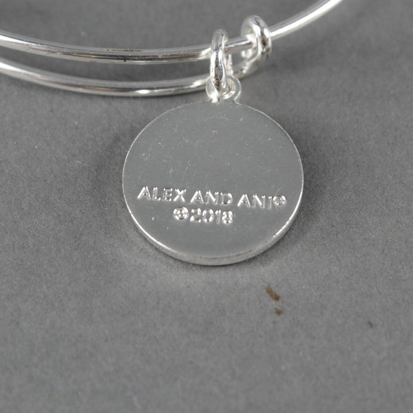 Alex Ani 2018 NEW Silverstone Blue Words Are Powerful Bangle Bracelet